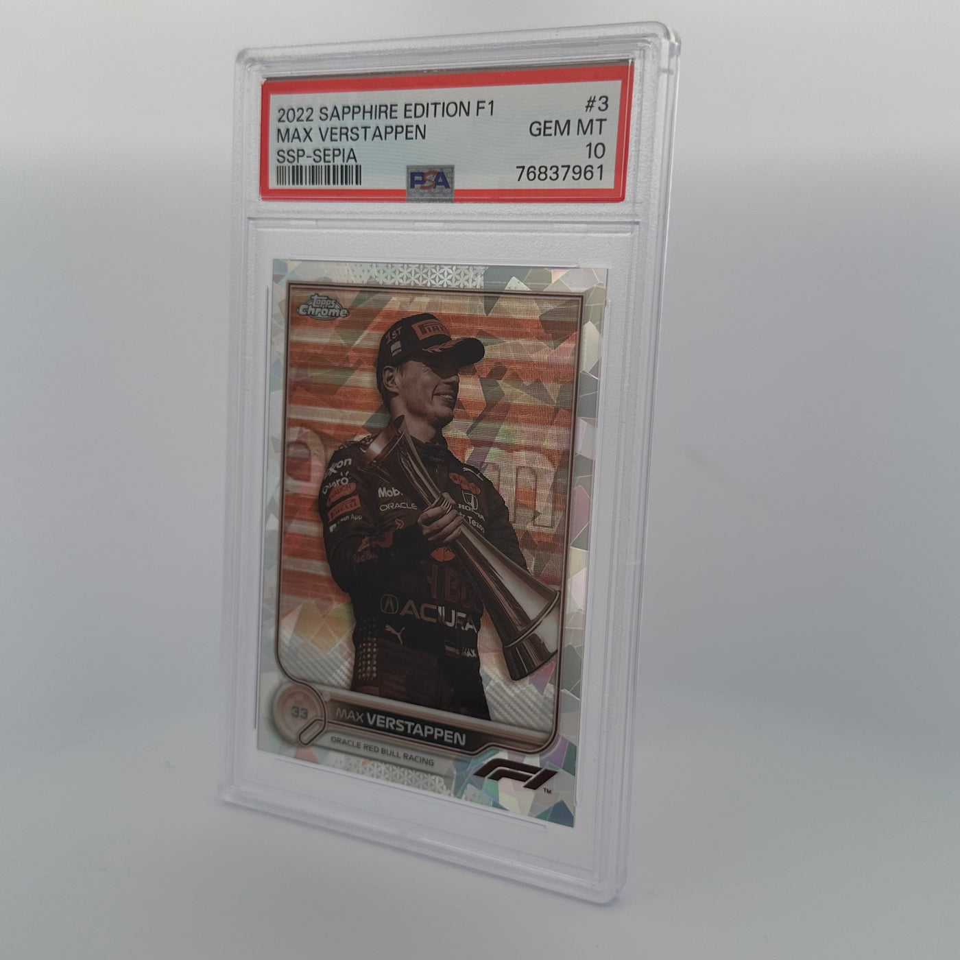 PSA 10 - 65/100 - MAX VERSTAPPEN #3 - SAPPHIRE EDITION - SSP - SEPIA
