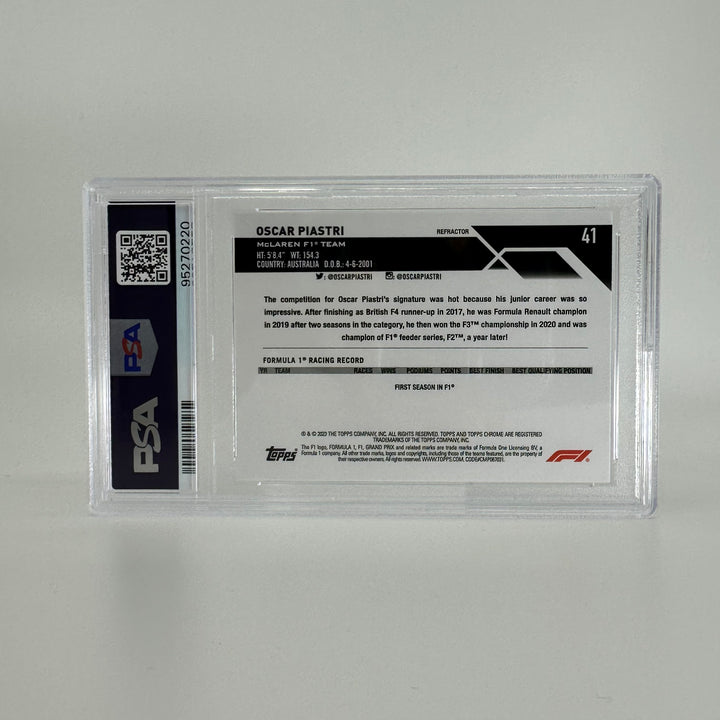 PSA 9 - Oscar Piastri #41 - Refractor - 2023 Topps Chrome