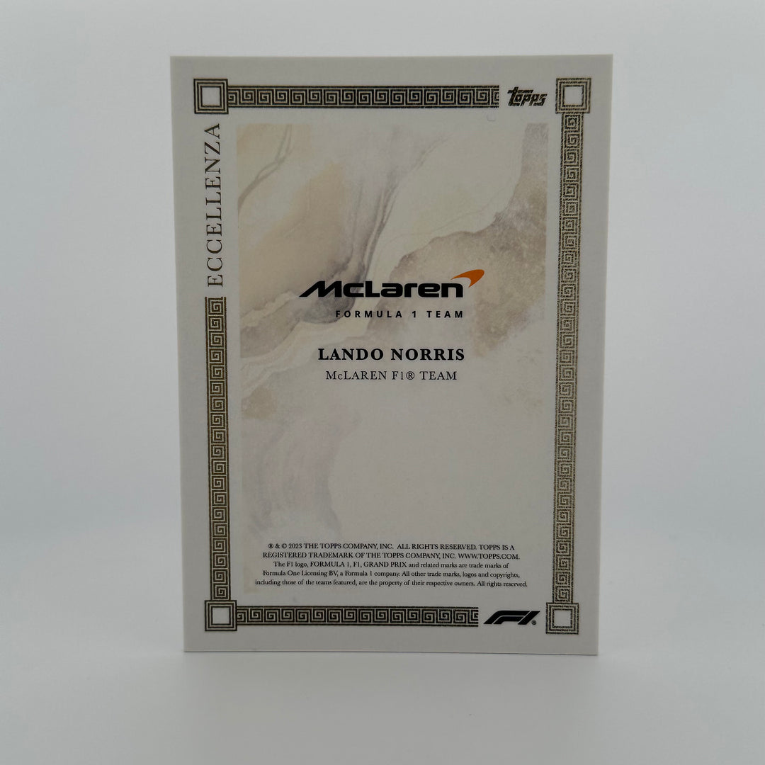 1/1 Gold Lando Norris - 2023 Topps Eccellenza Driver Profile