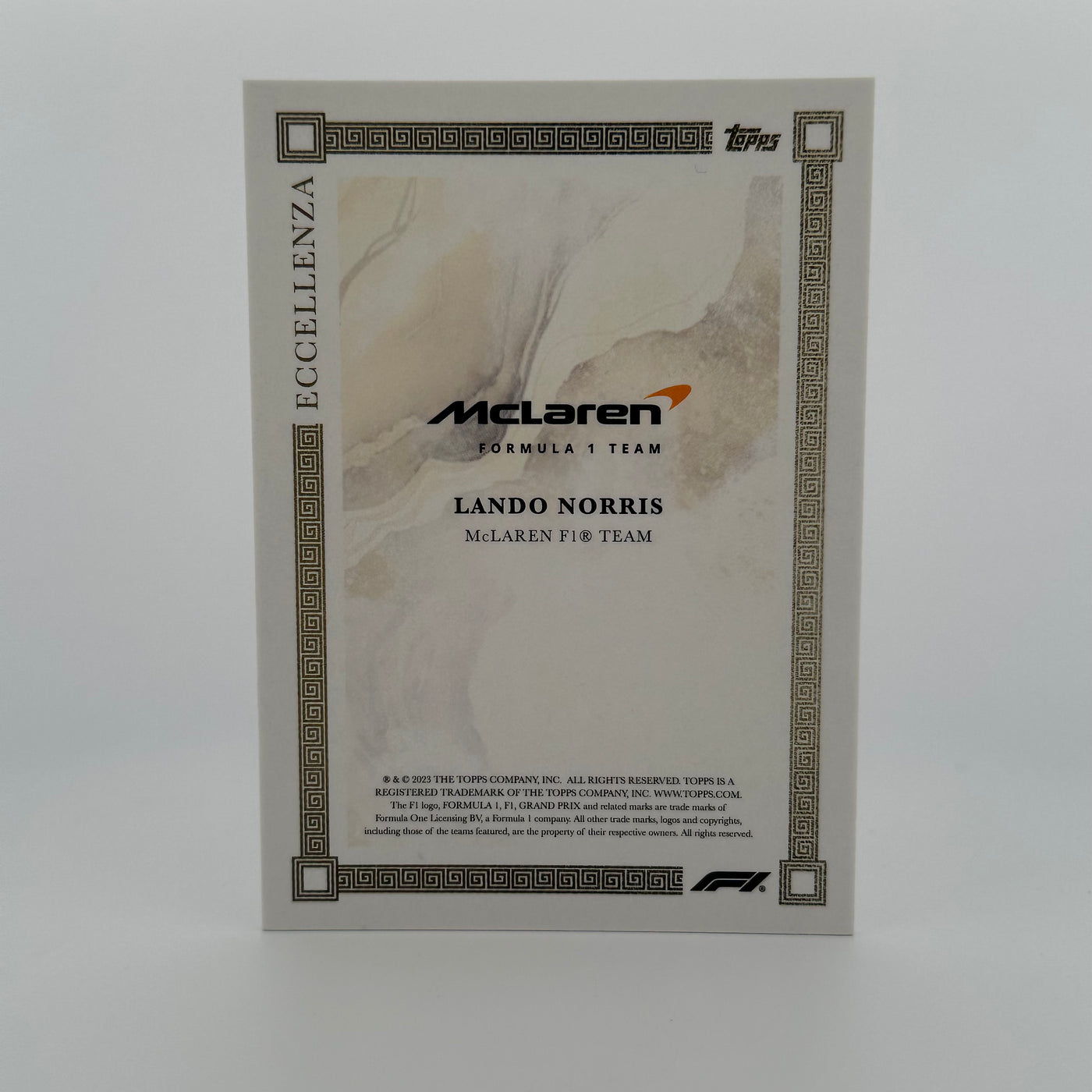 1/1 Gold Lando Norris - 2023 Topps Eccellenza Driver Profile