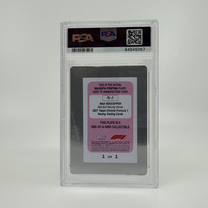 1/1 Magenta Printing Plate - Max Verstappen - 2021 Chrome Redliners