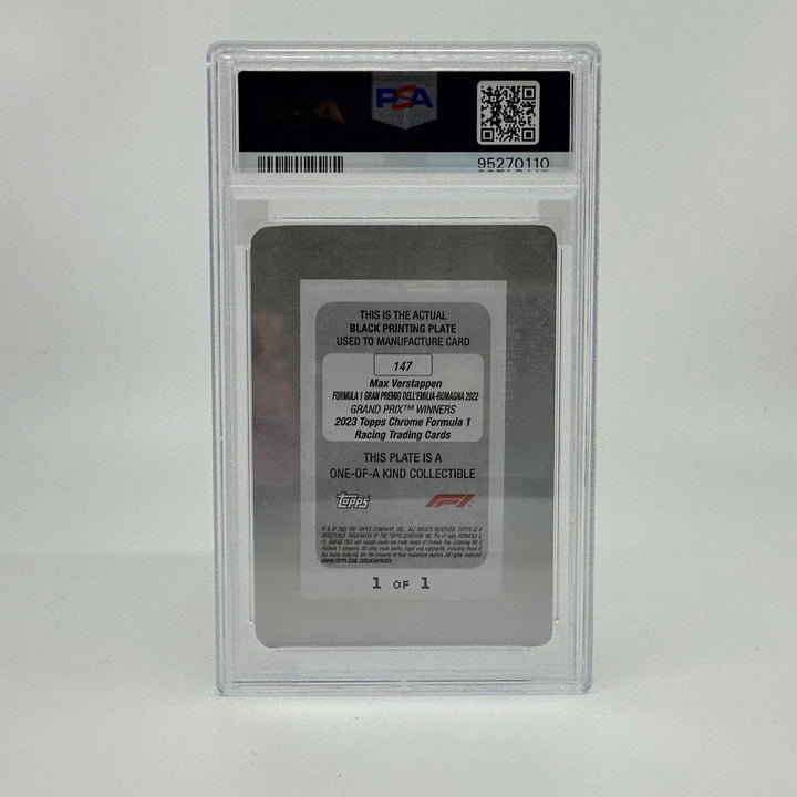 1/1  Black Printing Plate - Max Verstappen #147 - 2023 Topps Chrome F1