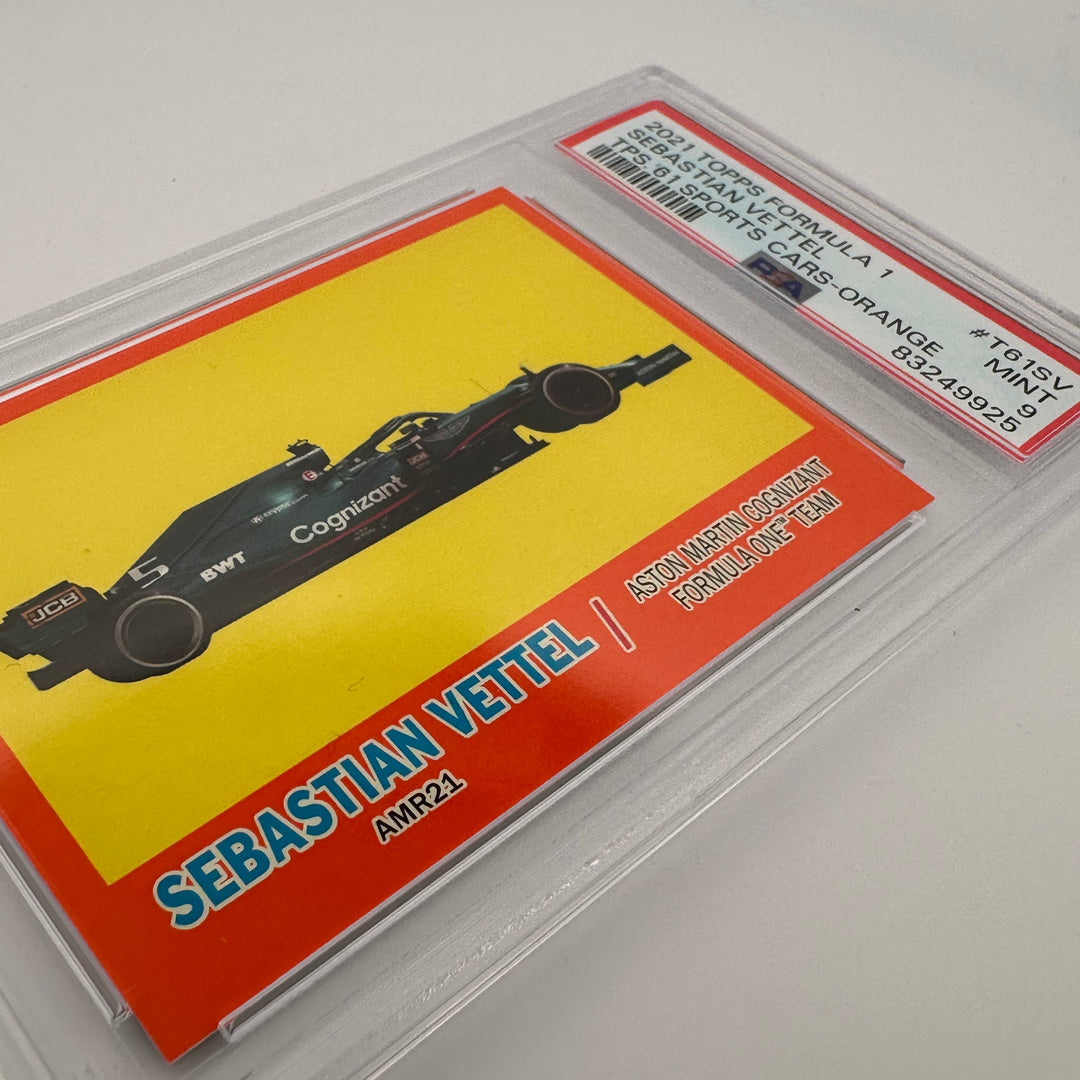 PSA 9 - 5/25 - Sebastian Vettel - 1961 Sports Cars - #T61SV - Orange