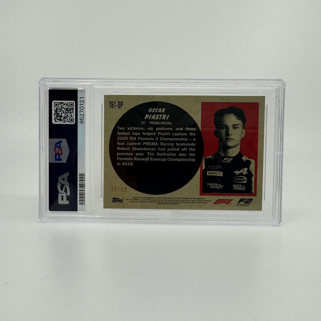 PSA 8 - 15/50 - Oscar Piastri - #T61OP - Gold