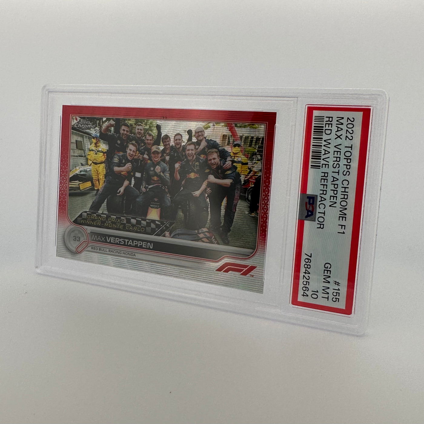 PSA 10 - 4/5 - MAX VERSTAPPEN #155 - RED WAVE REFRACTOR