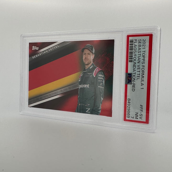 PSA 7 - 3/5 Sebastian Vettel  #FF-SV - Flags Of Foundation- Red