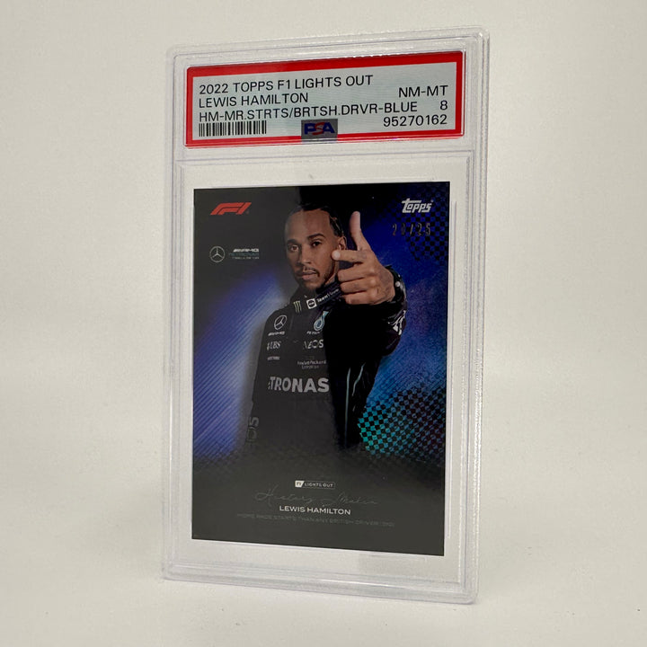 PSA 8 - 20/25 Lewis Hamilton - History Maker - Blue