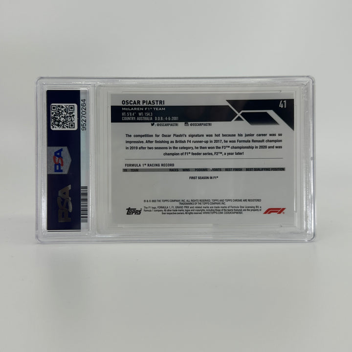 PSA 5 - 12/25 Orange - Oscar Piastri #41 - Sapphire Edition - 2023 Topps Chrome F1 - Rookie Card