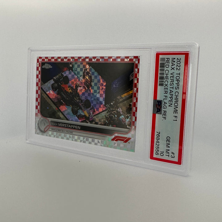 PSA 10 - 1/5 - MAX VERSTAPPEN #3 - RED CHECKER FLAG REFRACTOR