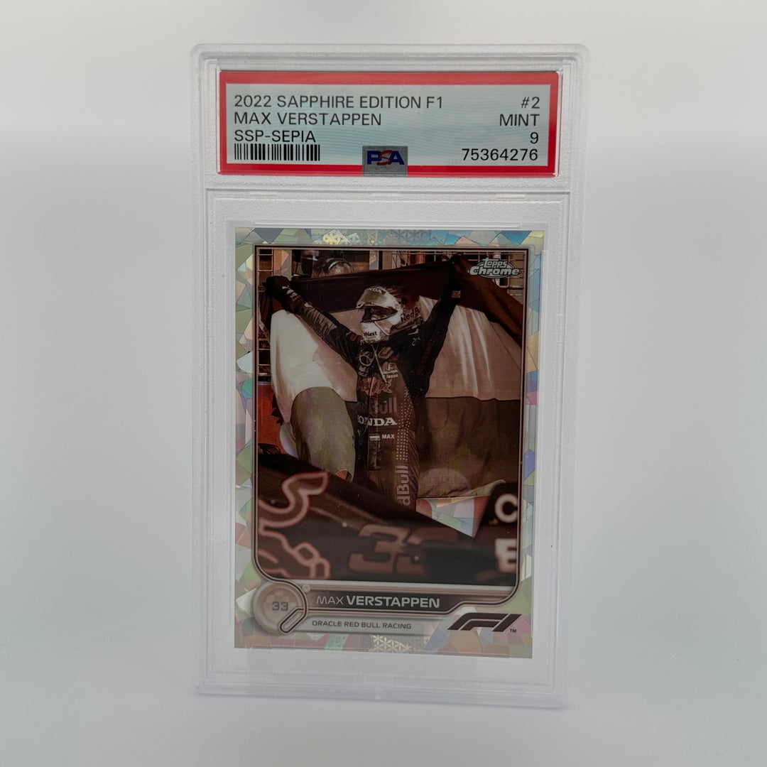 PSA 9 - /100 -   SAPPHIRE EDITION 2 MAX VERSTAPPEN SSP-SEPIA