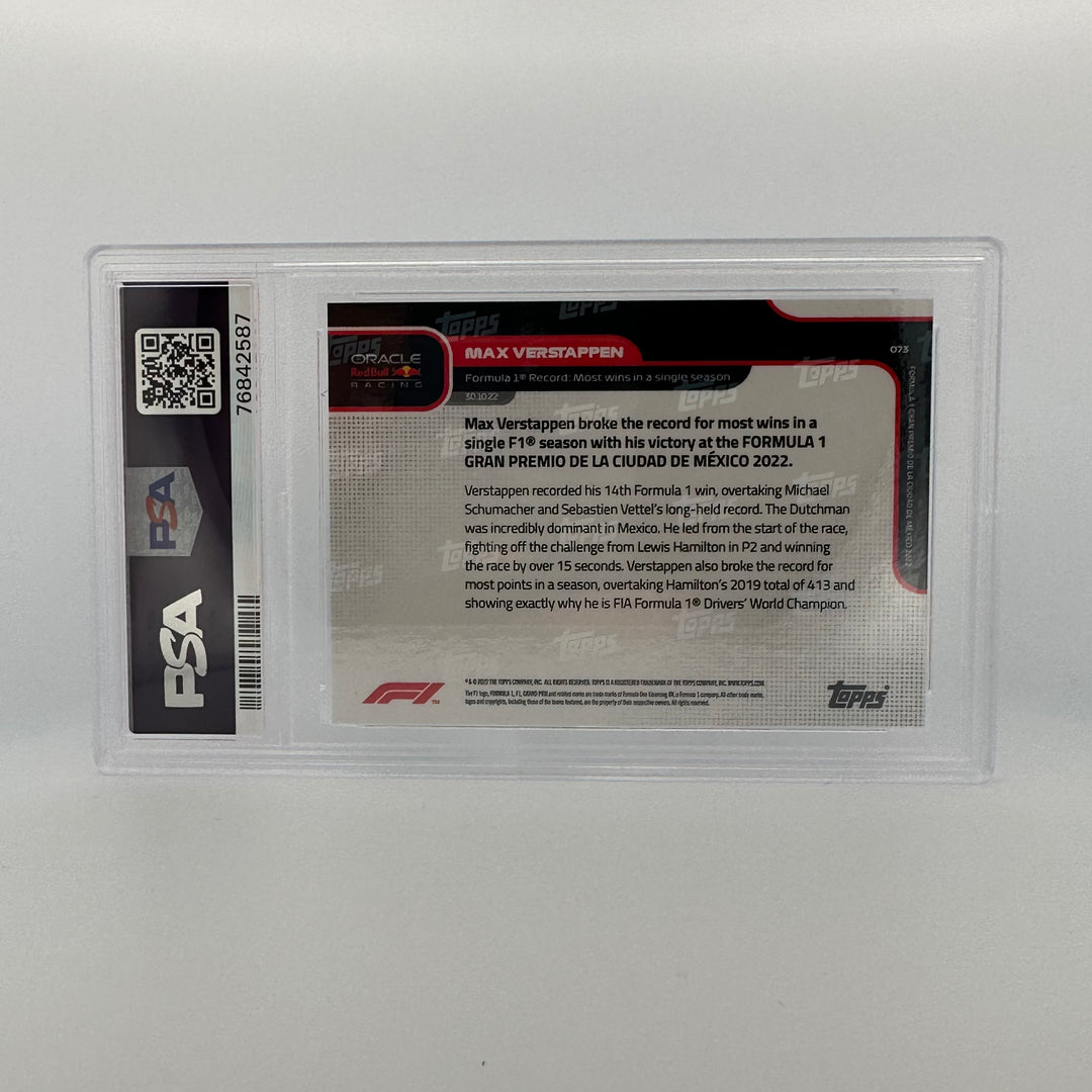 PSA 10 - 08/10 - MAX VERSTAPPEN #73 - BLUE