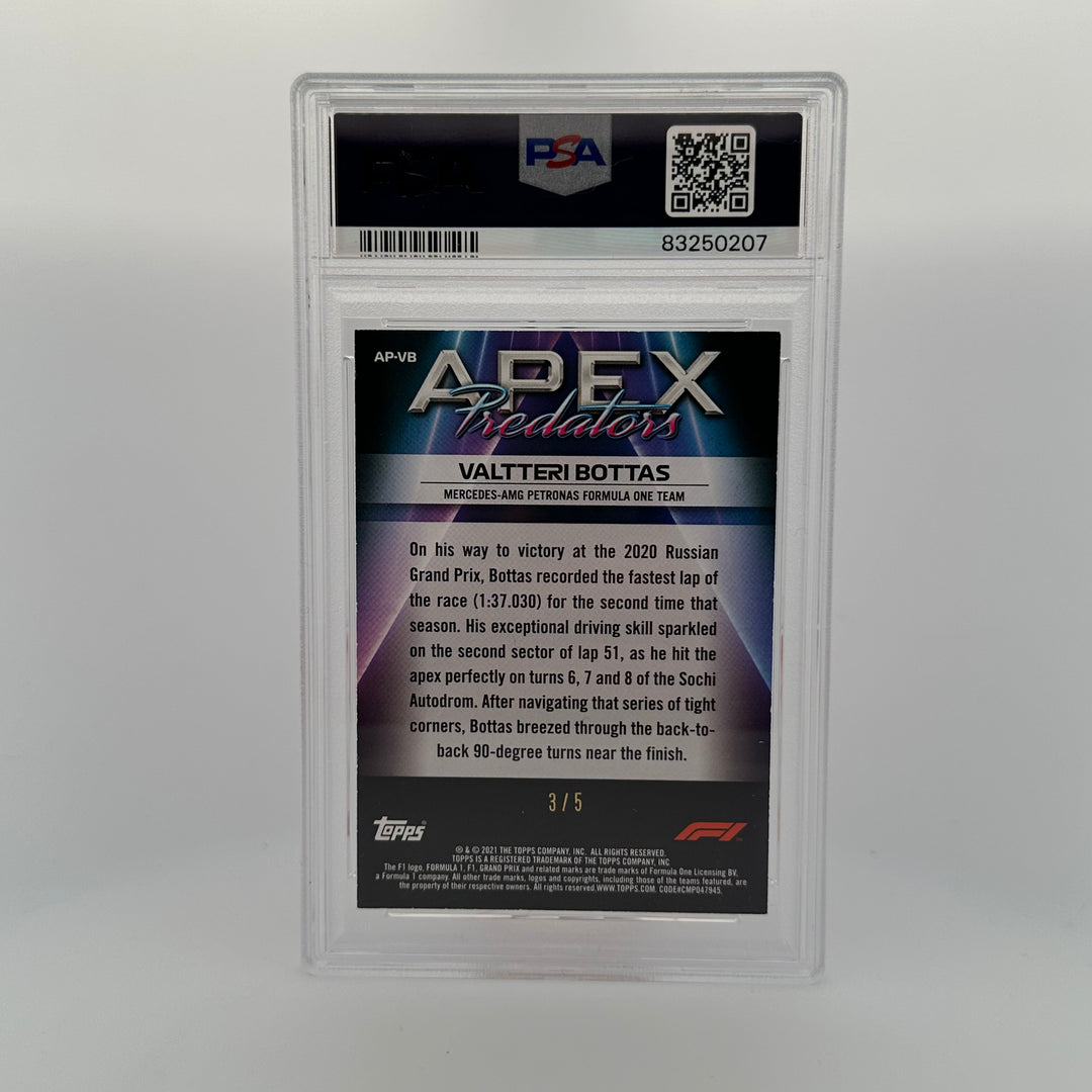 PSA 8 - 3/5 - Valtteri Bottas #APVB - Apex Predators - Red