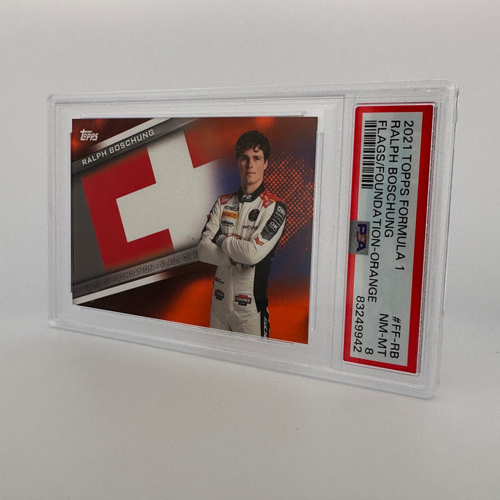 PSA 8 - 03/25 Ralph Boschung #FF-RB - Flags Of Foundation - Orange
