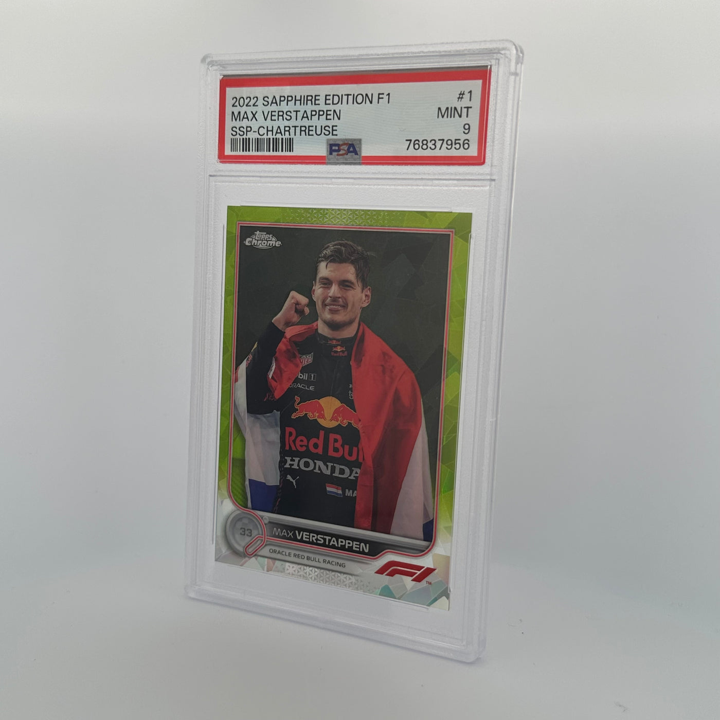 PSA 9 - 107/199 - MAX VERSTAPPEN #1 - SAPPHIRE EDITION - SSP - CHARTREUSE