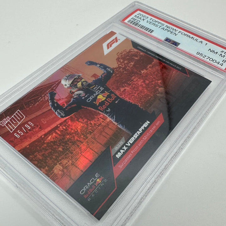 PSA 8 - 65/99 - Max Verstappen #65 - Red - 2023 Topps Now F1