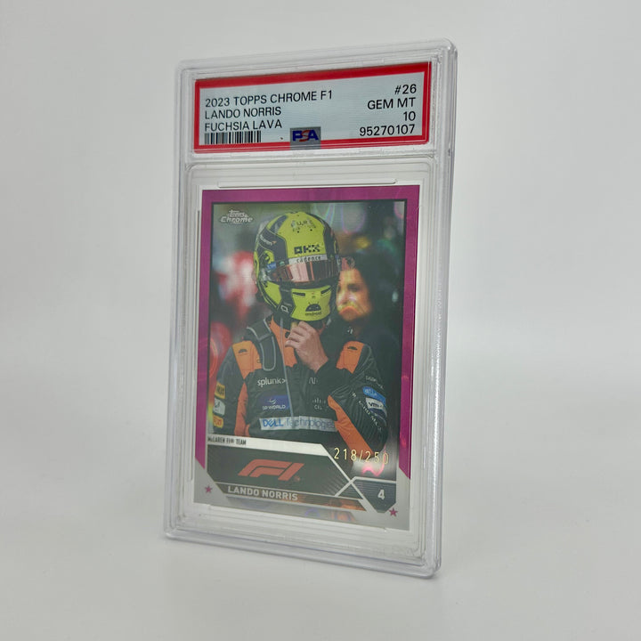 PSA 10 - 218/250 Lando Norris #26 - Fuchsia Lava - 2023 Topps Chrome