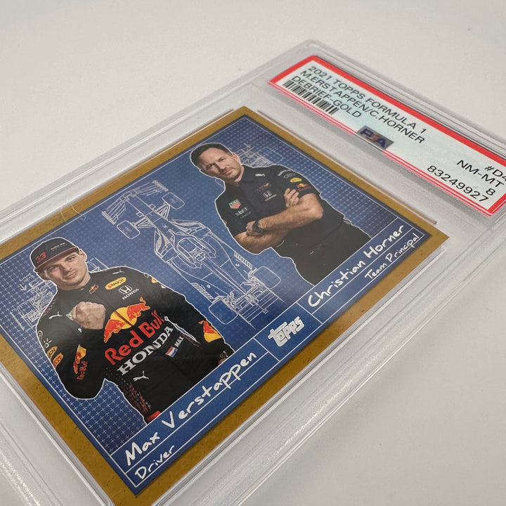 PSA 8 - 30/50 - Max Verstappen/christian Horner - Debrief #D4 - Gold