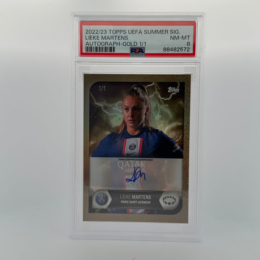 1/1 Auto Gold - Lieke Martens - 2022/23 Topps UEFA Summer - PSA 8