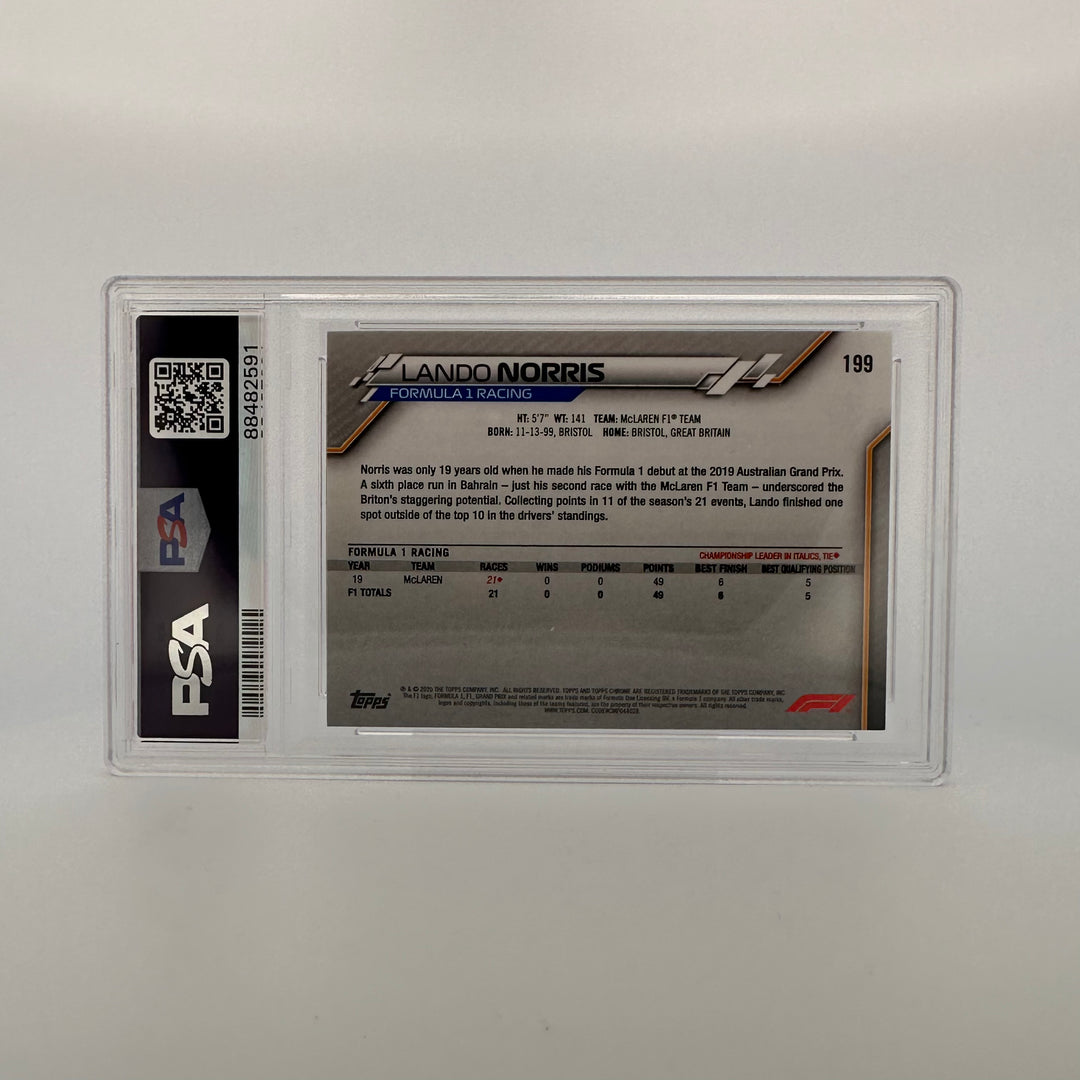 PSA 9 - Lando Norris #199 - 70th Anniversary - Orange - Rookie Card