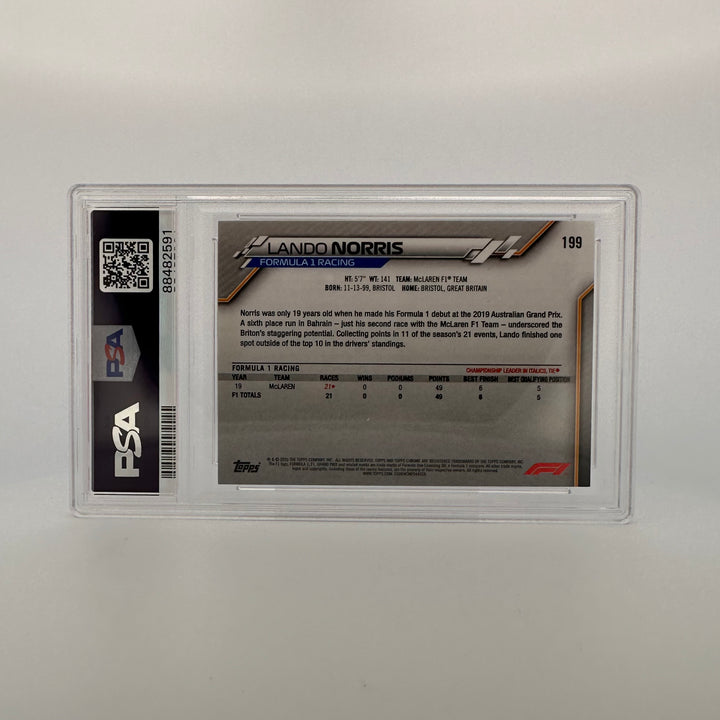 PSA 9 - Lando Norris #199 - 70th Anniversary - Orange - Rookie Card