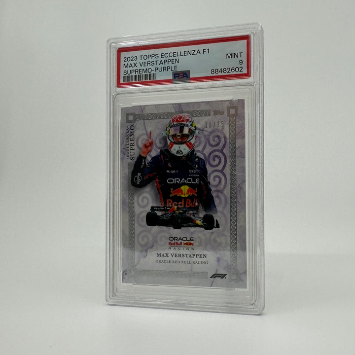 PSA 9 - 10/25 Purple - Max Verstappen - 2023 Eccellenza Supremo