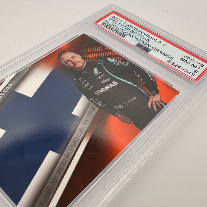 PSA 8 - 09/25 Valtteri Bottas #FF-VB - Flags Of Foundation - Orange
