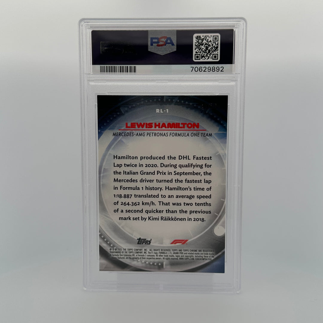 PSA 9 - 43/50 - LEWIS HAMILTON #RL1 - REDLINERS - GOLD WAVE REFRACTOR