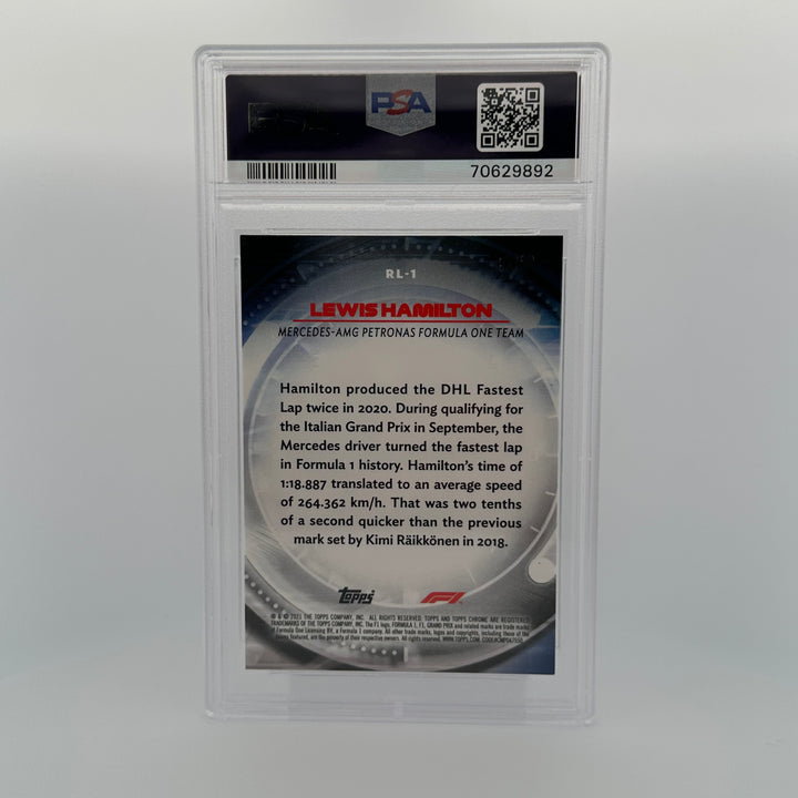 PSA 9 - 43/50 - LEWIS HAMILTON #RL1 - REDLINERS - GOLD WAVE REFRACTOR