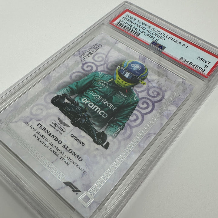 PSA 9 - 04/25 Purple - Fernando Alonso - 2023 Eccellenza Supremo