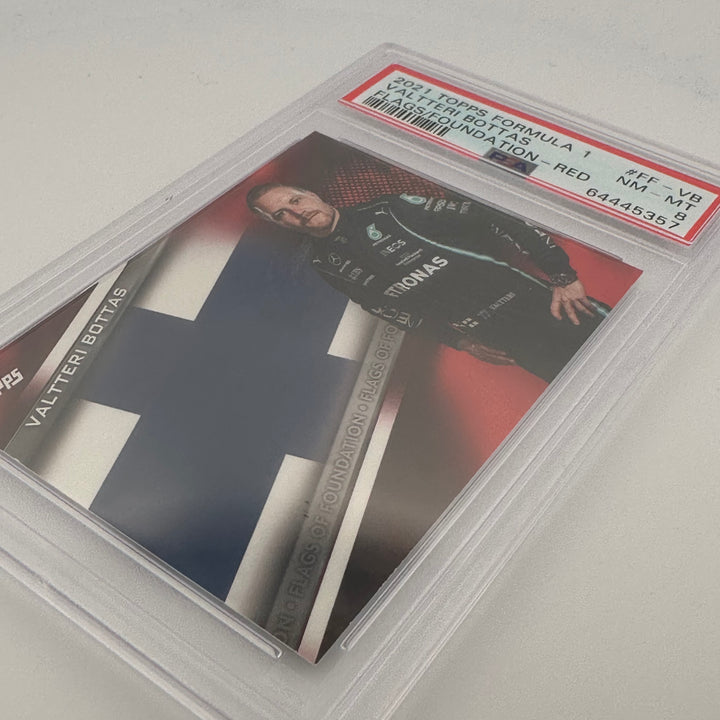 PSA 8 - 4/5 Valtteri Bottas #FF-VB - Flags Of Foundation - Red
