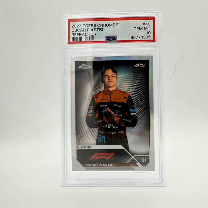 PSA 10 - Oscar Piastri #40 - Refractor - 2023 Topps Chrome - Rookie Card