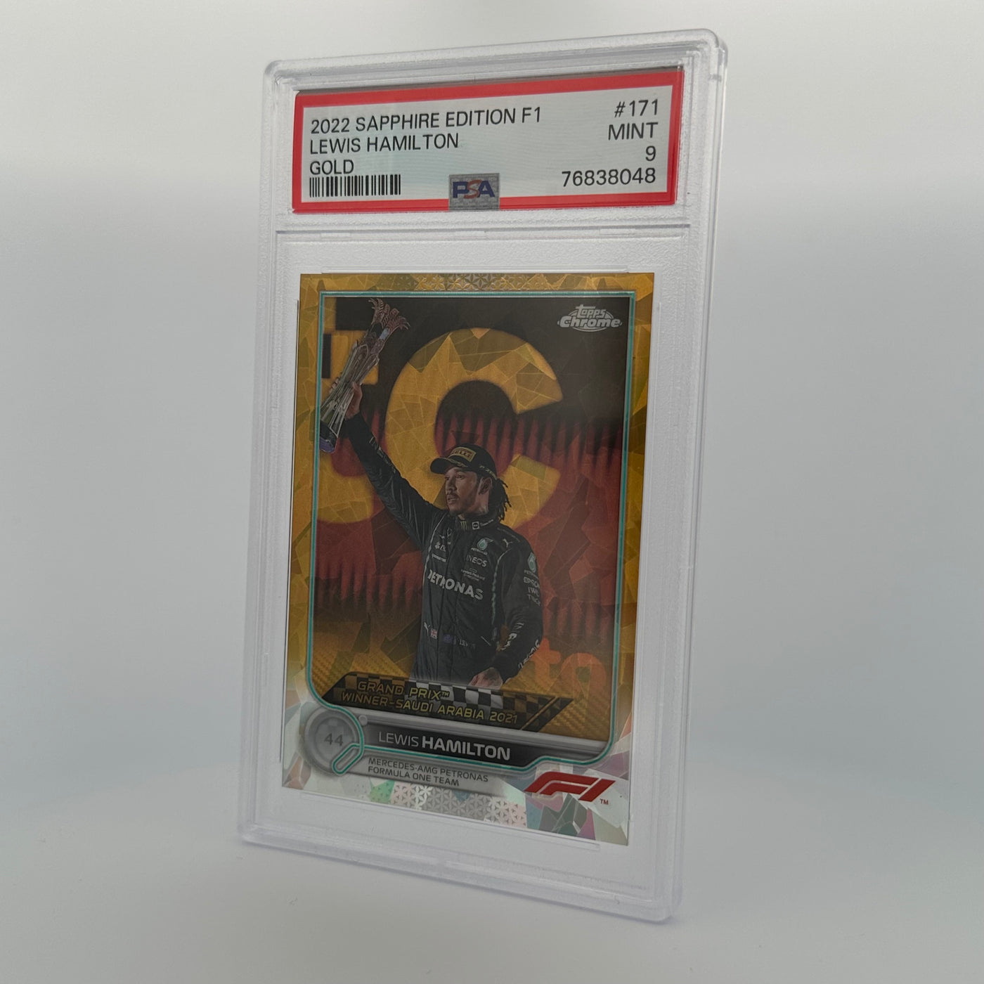 PSA 9 - 17/50 - LEWIS HAMILTON #171 - SAPPHIRE EDITION - GOLD