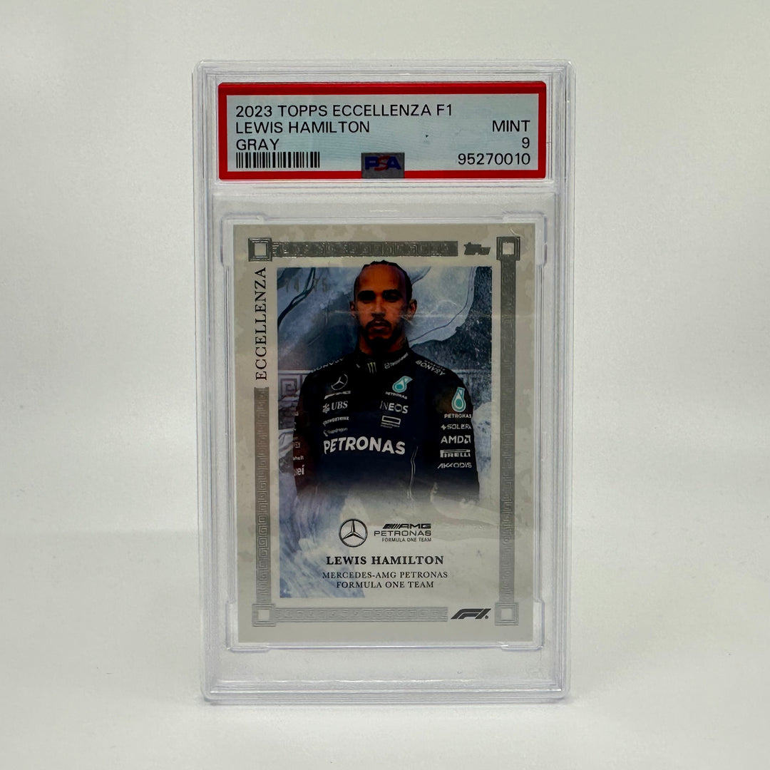 PSA 9 - 74/75 Lewis Hamilton - Gray - 2023 Eccellenza