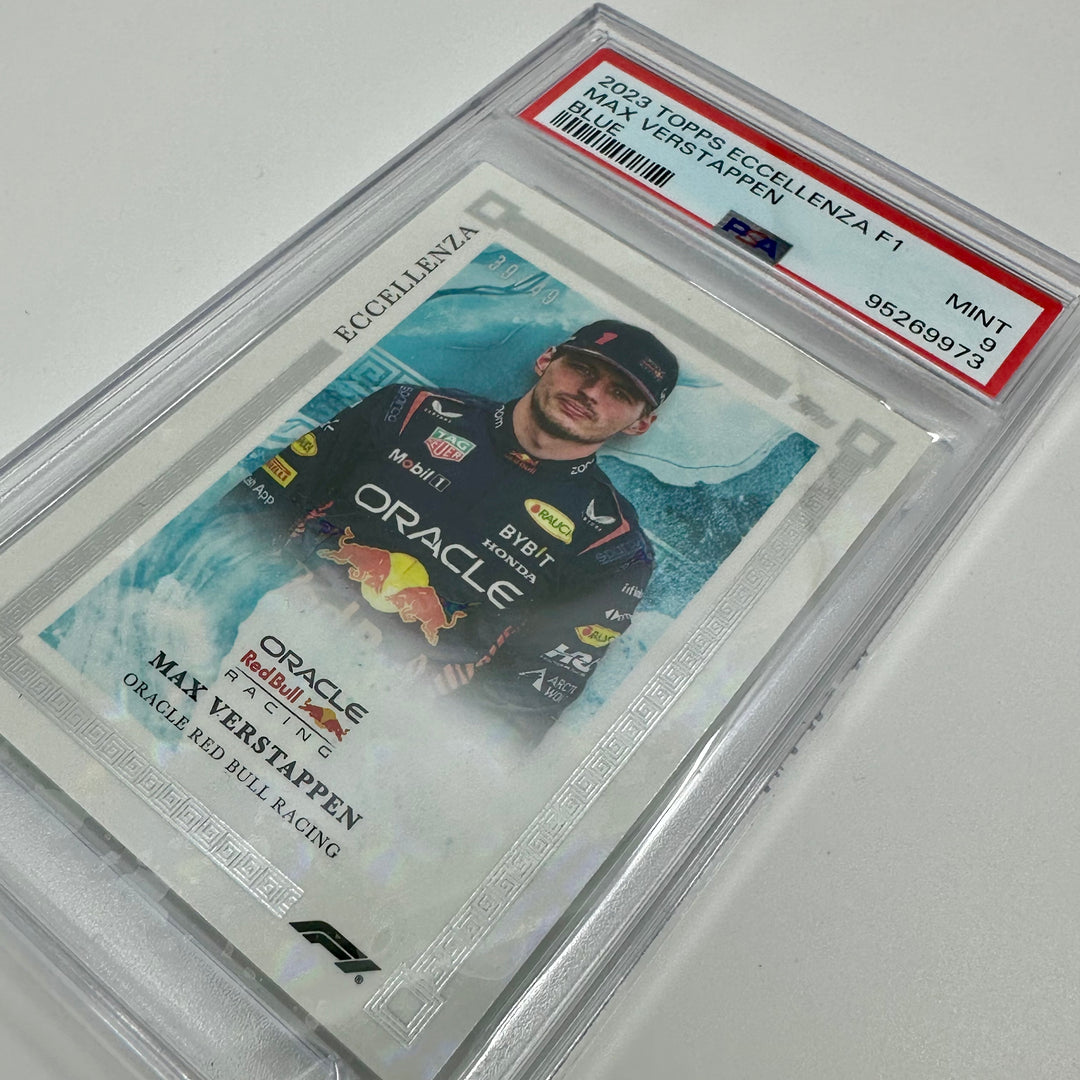 PSA 9 - 39/49 - Max Verstappen - Blue - 2023 Eccellenza