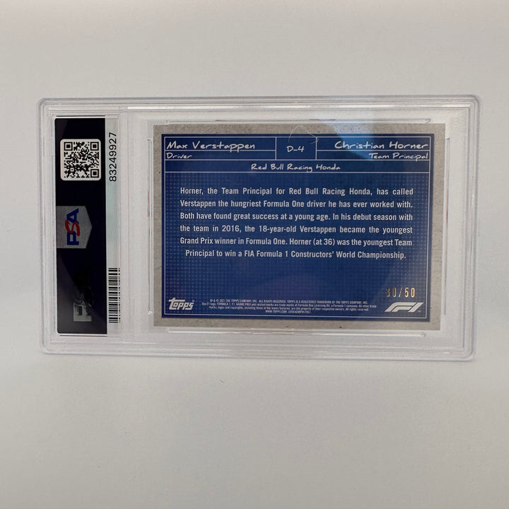 PSA 8 - 30/50 - Max Verstappen/christian Horner - Debrief #D4 - Gold