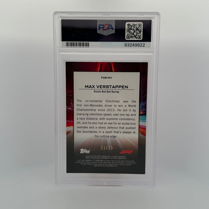 PSA 7 - 21/25 - Max Verstappen #FOBMV - Flash Of Brilliance - Orange