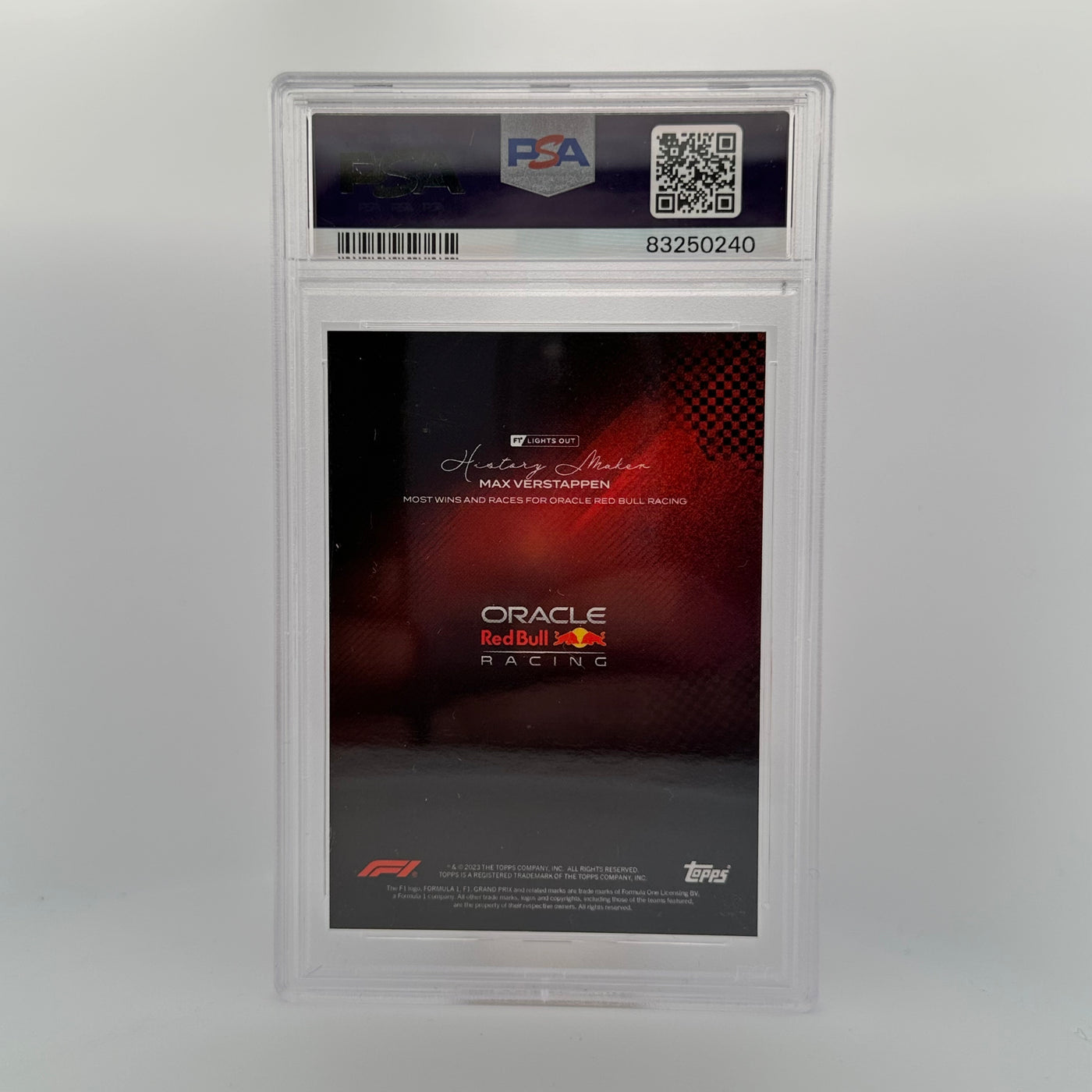 PSA 8 - 9/10 - Max Verstappen - History Maker - Most Wins And Races For Oracle Red Bull Racing - Red