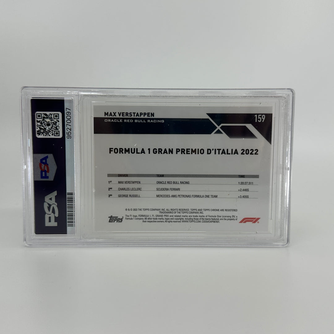 PSA 9 - 42/50 Max Verstappen #159 - Sapphire - Gold - 2023 Topps Chrome