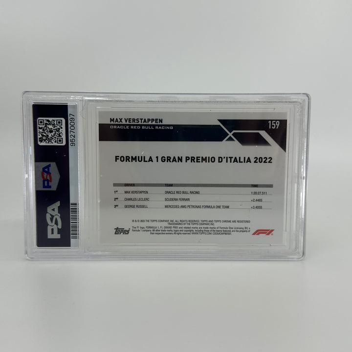 PSA 9 - 42/50 Max Verstappen #159 - Sapphire - Gold - 2023 Topps Chrome