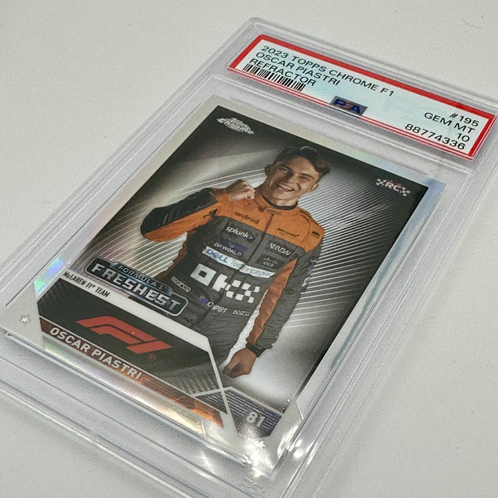 PSA 10 - Oscar Piastri #195 - Refractor - 2023 Topps Chrome - Rookie Card