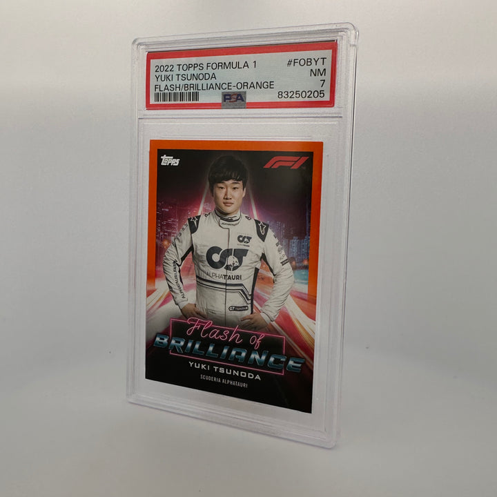 PSA 7 - 19/25 - Flash Of Brilliance Fobyt Yuki Tsunoda Orange