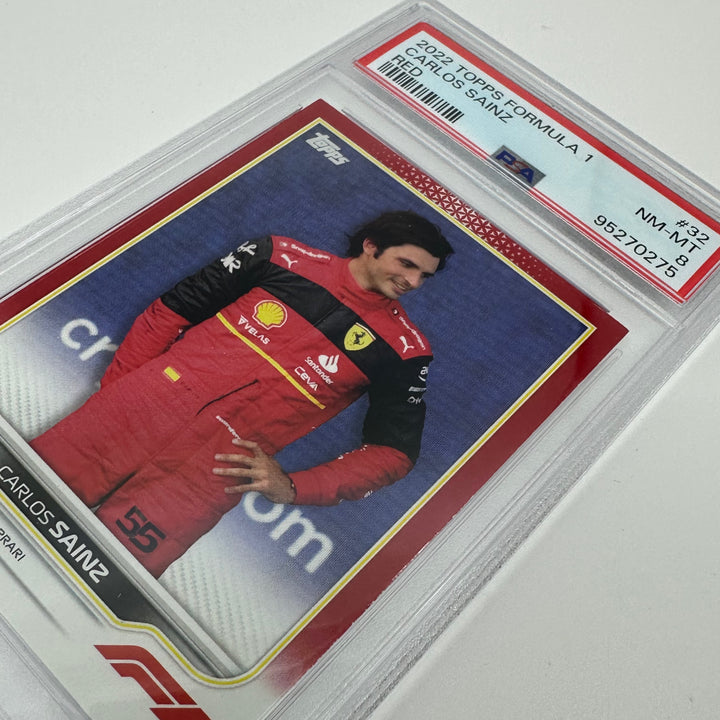 PSA 8 - 3/5 - Carlos Sainz #32 - Red - 2022 Topps Formula 1