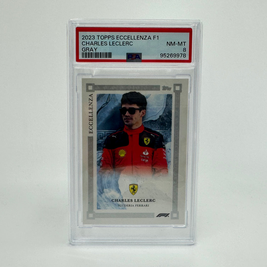 PSA 8 - 11/75 - Charles Leclerc - Gray - 2023 Eccellenza