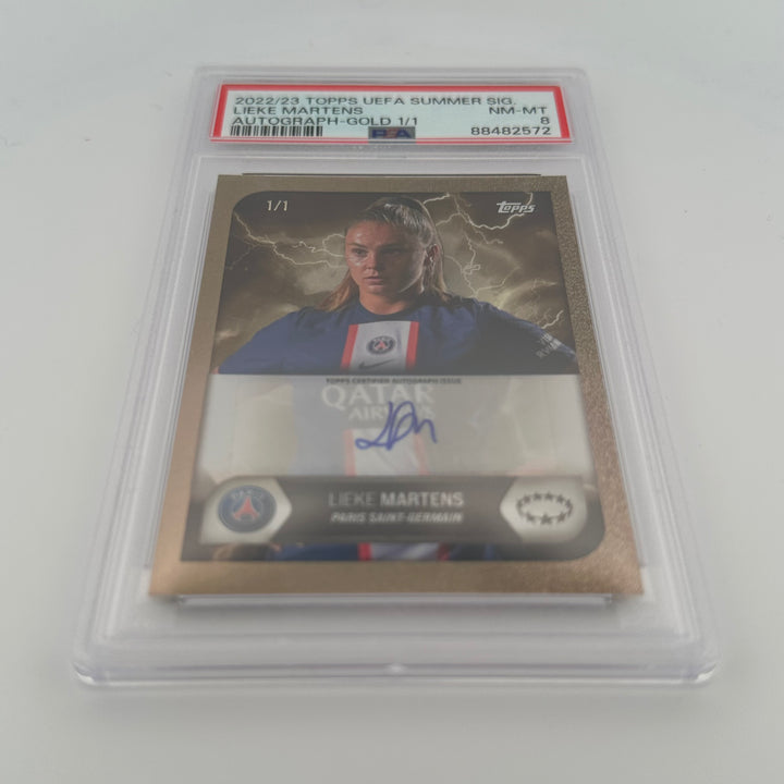 1/1 Auto Gold - Lieke Martens - 2022/23 Topps UEFA Summer - PSA 8