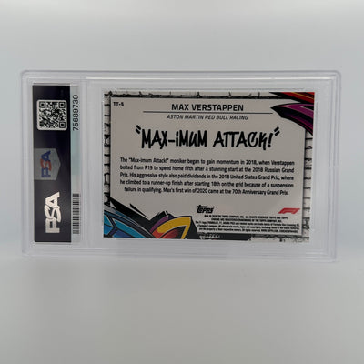 PSA 10 - MAX VERSTAPPEN #5 - TRACK TAGS