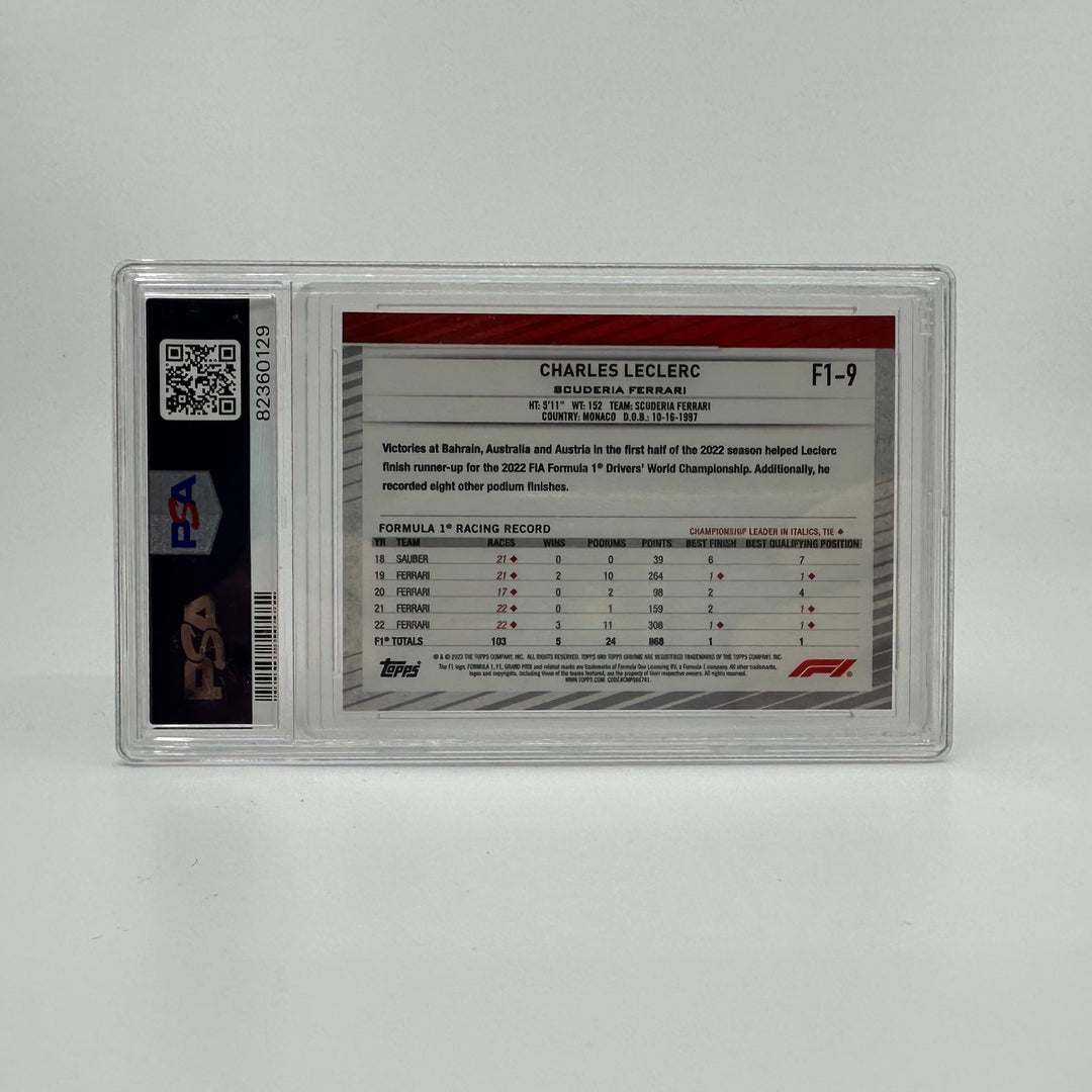 PSA 10 - 41/50 Charles Leclerc #F1-9  - Gold - 2023 Topps Chrome F1