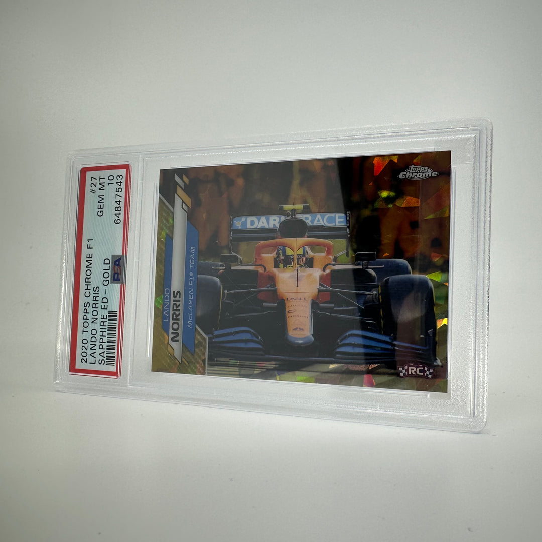 PSA 10 - 26/50 - Lando Norris #27 - Sapphire - Gold - 2020 Topps Chrome F1 - Rookie Card