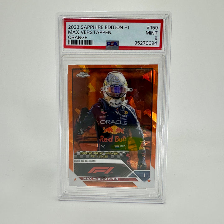 PSA 9 - 03/25 Max Verstappen #159 - Sapphire - Orange - 2023 Topps Chrome
