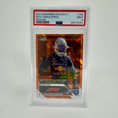 PSA 9 - 03/25 Max Verstappen #159 - Sapphire - Orange - 2023 Topps Chrome