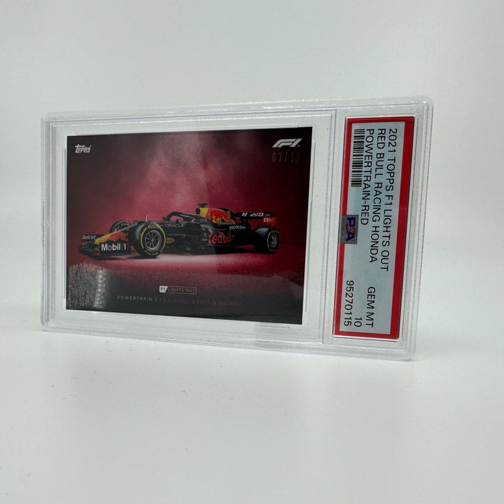 PSA 10 - 07/10 Red Bull - Powertrain -  Red - 2021 Topps Lights Out F1